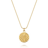Celeste Sunray Circle Disc 18ct Gold Vermeil