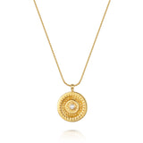 Grace Circle Pearl Necklace 18ct Gold Vermeil
