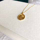 Sophie Sunray Oval Necklace 18ct Gold Vermeil