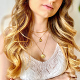 Goldie Star Disc Necklace 18ct Gold Vermeil