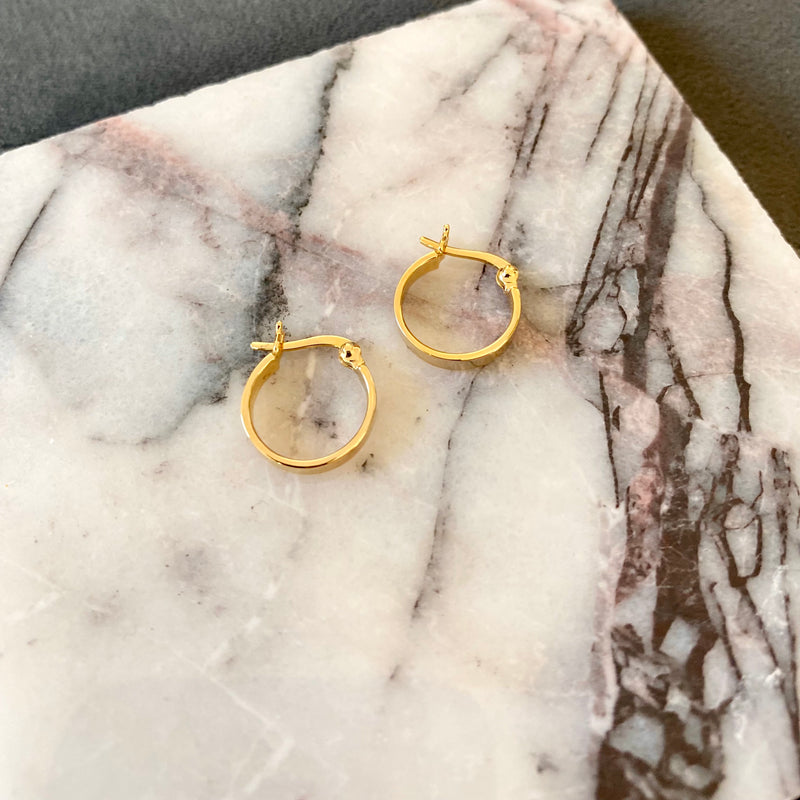 Small Chunky Hoops in 18ct Gold Vermeil
