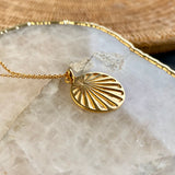 Celeste Sunray Circle Disc 18ct Gold Vermeil