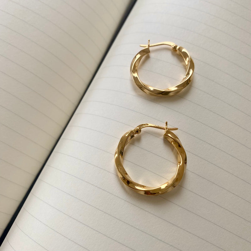 Twisted Hoops in 18ct Gold Vermeil