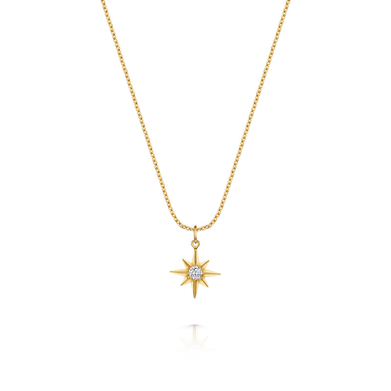 Lennox Crystal Star Necklace 18ct Gold Vermeil