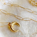 Luna Tusk Necklace 18ct Gold Vermeil