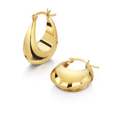Oval Balloon Hoops in 18ct Gold Vermeil