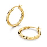 Twisted Hoops in 18ct Gold Vermeil