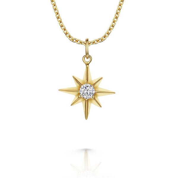 Lennox Crystal Star Necklace 18ct Gold Vermeil